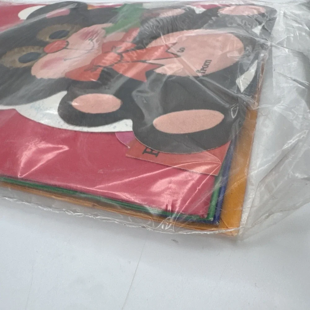 Vintage 60s Christmas Gift Paper Bags & Die Cut Tags Decoration by‎ Peck Set 4